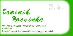 dominik mocsinka business card